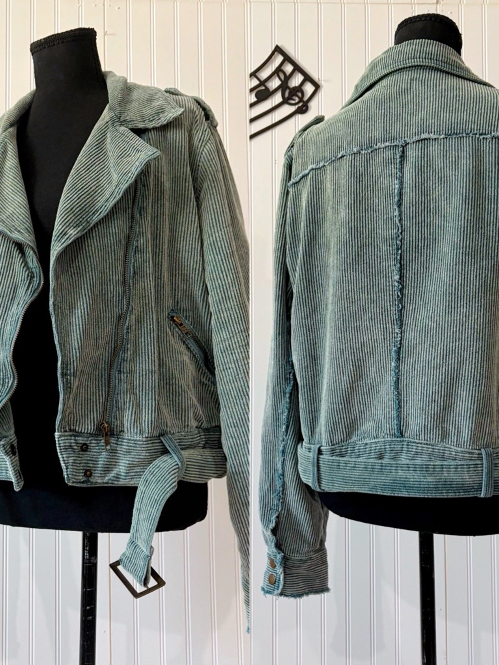 POL corduroy moto jacket